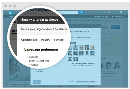 linkedin language preference