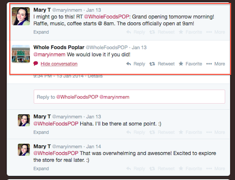 whole foods twitter engagement