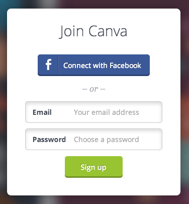 canva social sign in