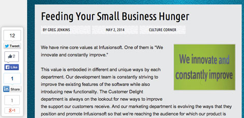 infusionsoft share bar