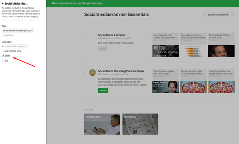 adding social media examiner blog to feedly category