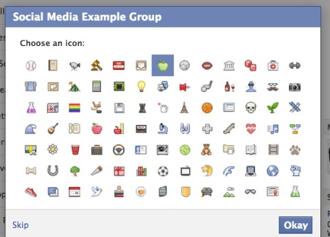 facebook group icon settings