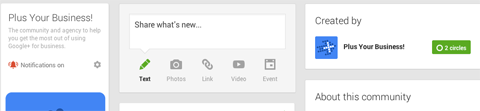 google plus community created by box