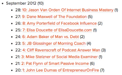 eof first 10 podcast shows