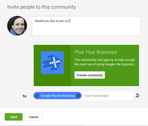 google plus community invite