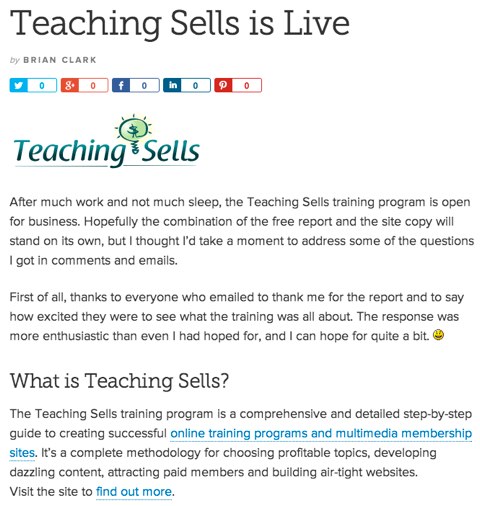 teaching sells copyblogger