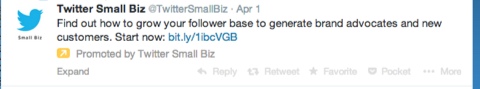 twittersmallbiz promoted account tweet