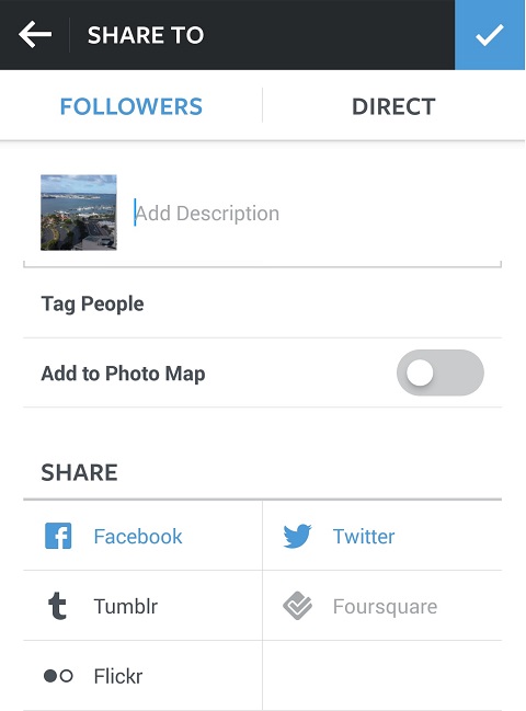 connecting social profiles to instagram