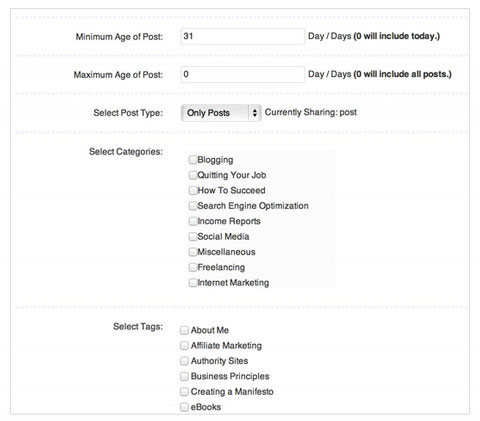 evergreen post tweeter settings