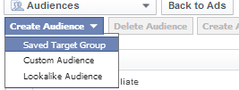 create audience dropdown menu