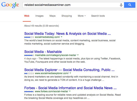 social media examiner competitor search