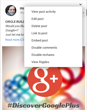 how to close comments google plus