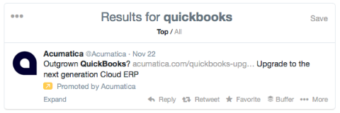 acumatica promoted tweet