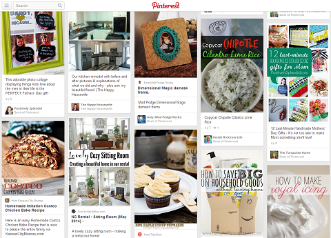 pinterest home page
