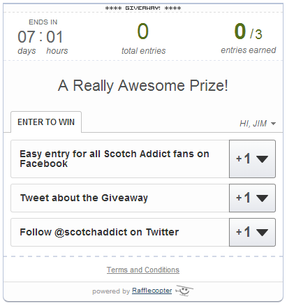 rafflecopter widget