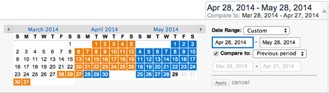 google analytics date range menu
