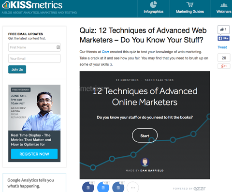 kissmetrics quiz