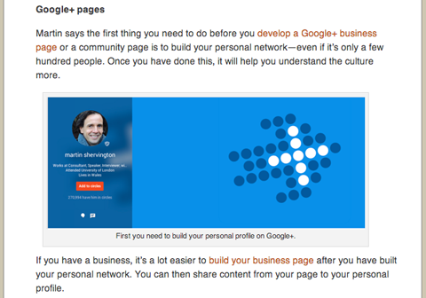 social media examiner martin shervington google plus article