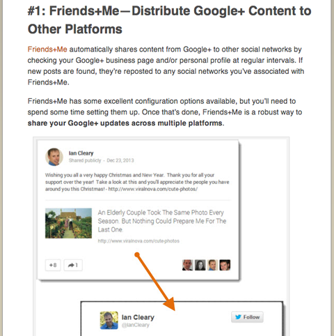 social media examiner ian cleary google plus article