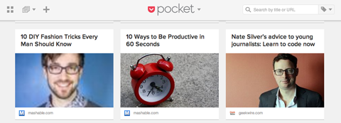 pocket article feed