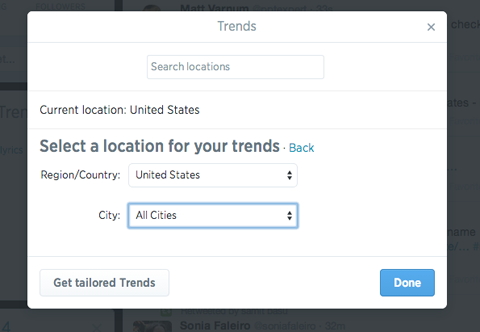 searching trends on twitter