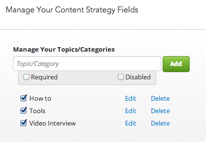 customizing content options in divvyhq