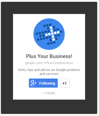 google+ website badge