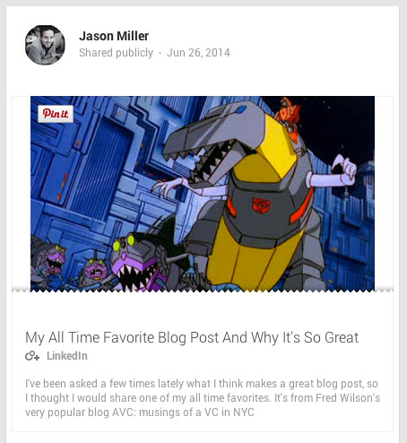 jason miller publisher post on google plus