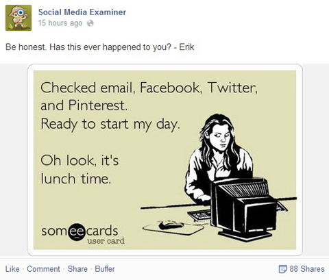 social media examiner facebook post
