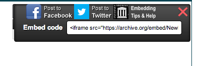 embed code for an audio file on internet archive