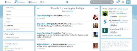 searching for twitter lists by topic
