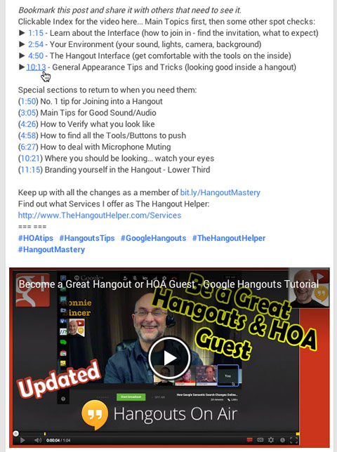 timestamps on google hangout post