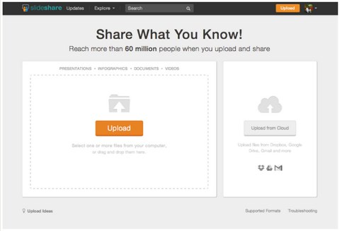 slideshare upload experience