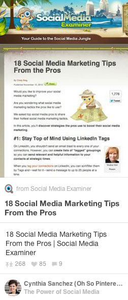 social media examiner pin by cynthia sanchez