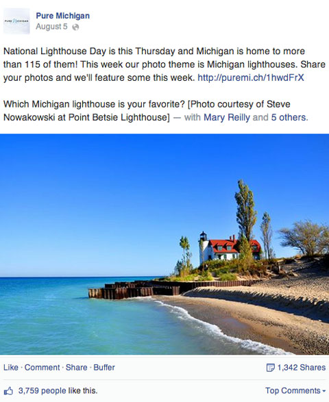 pure michigan facebook image