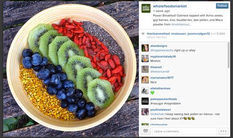 whole foods instagram image with #chia