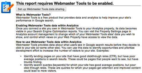 google webmaster tools setup