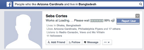 report facebook user