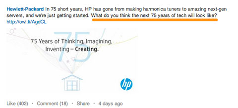 hewlett-packard on linkedin