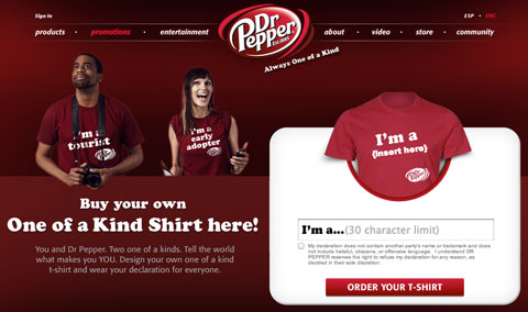 dr pepper engagement promotion