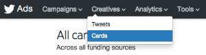 creatives twitter menu options