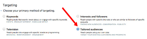 tailored audience option in twitter