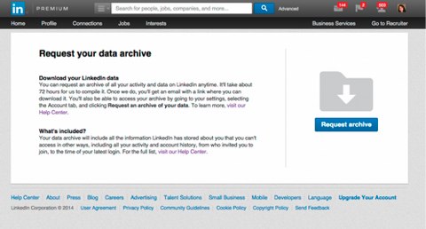 linkedin data archive