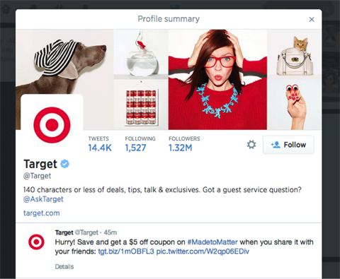 target tweet