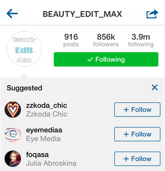 popular instagram accounts - suggested followers on instagram