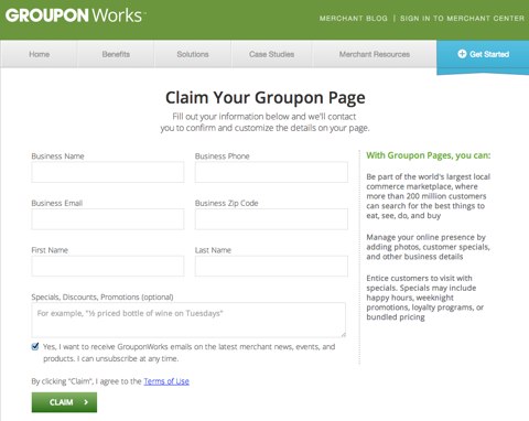 groupon page