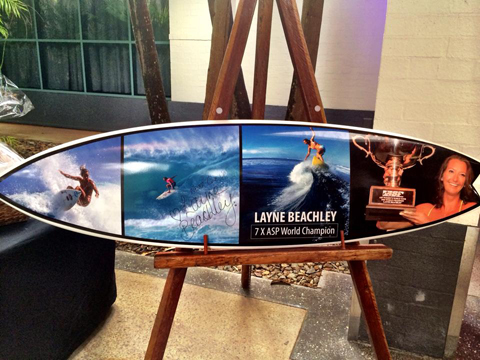 layne beachley surf board