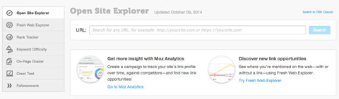 The Open Site Explorer tool lets you view backlinks for online content.