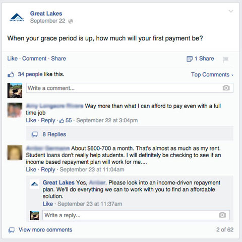 great lakes comment replies