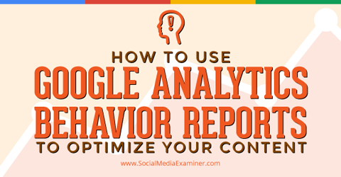 use google analytics behavior reports